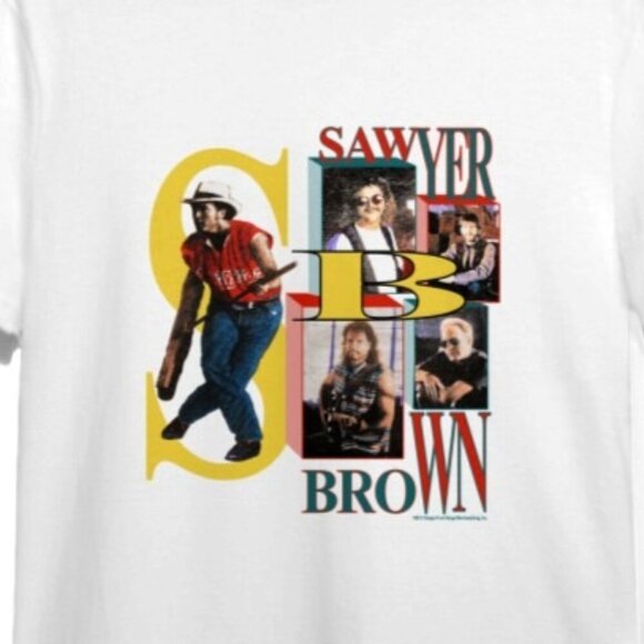 Sawyer Brown Thank God For You 90s Promo Country Music Concert Tour Fan T-Shirt - Picture 2 of 6